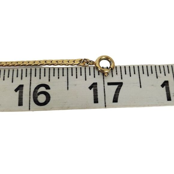 Vintage Trifari 70s 80s Black Enamel Gold Tone Nautical Seashell Wave Necklace - Picture 10 of 12